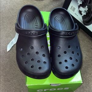 CROCS mens Black Slip-On Shoes